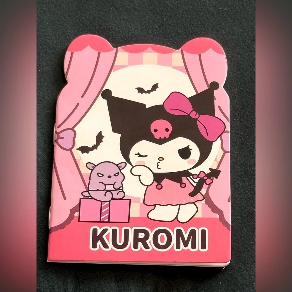 Sanrio Kuromi Themed Pink & Black Small Notebook- Great for writing notes & list